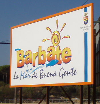 Barbate sign